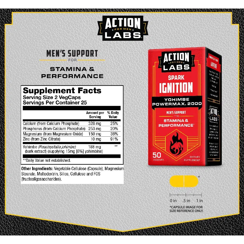 Action Labs For Men Spark Ignition Yohimbe PowerMax 2000-N101 Nutrition