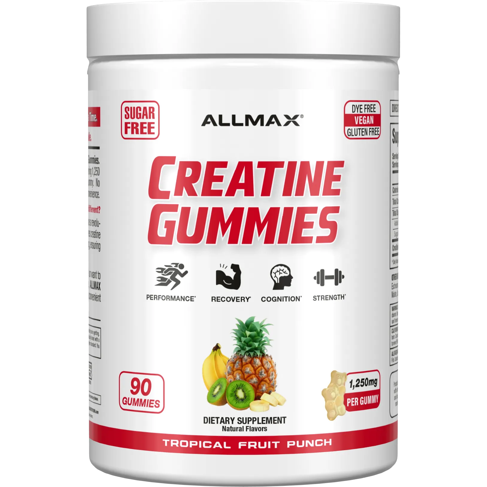 ALLMAX Creatine Gummies-90 gummies-Tropical Fruit Punch-N101 Nutrition