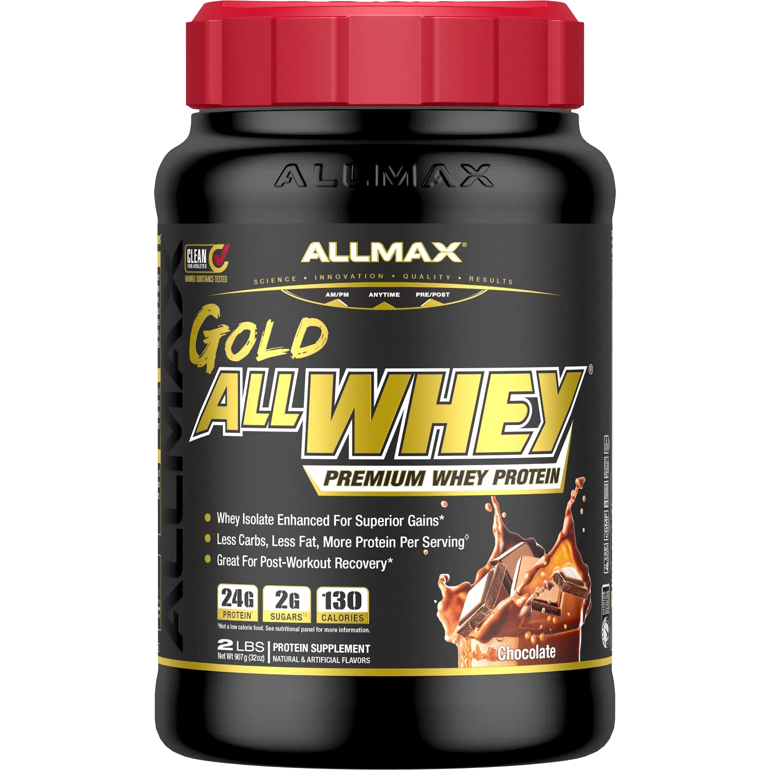 ALLMAX Gold AllWhey Premium Whey Protein-2 lbs (907 g)-Chocolate-N101 Nutrition