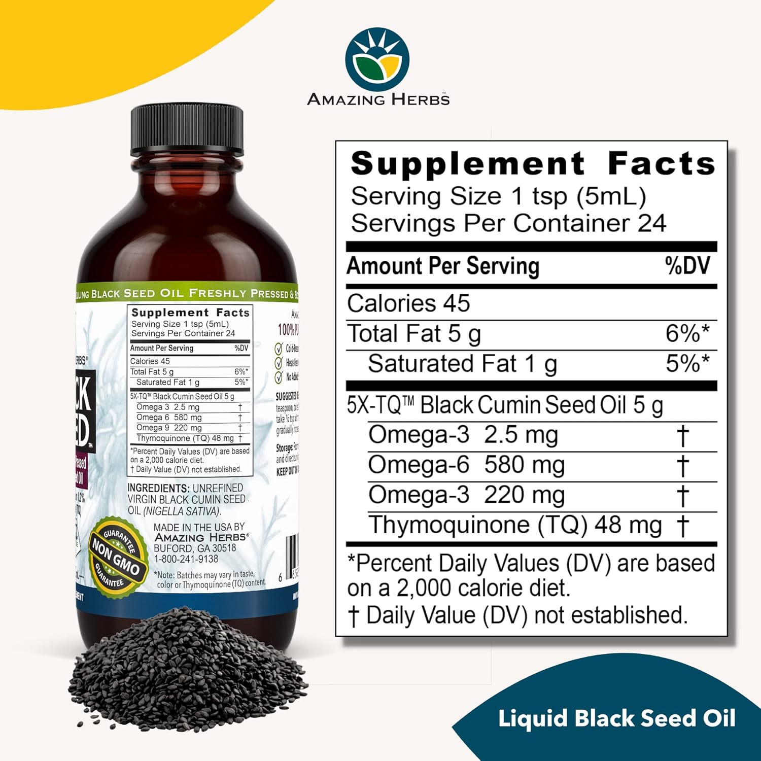 Amazing Herbs Premium Black Seed Oil-N101 Nutrition