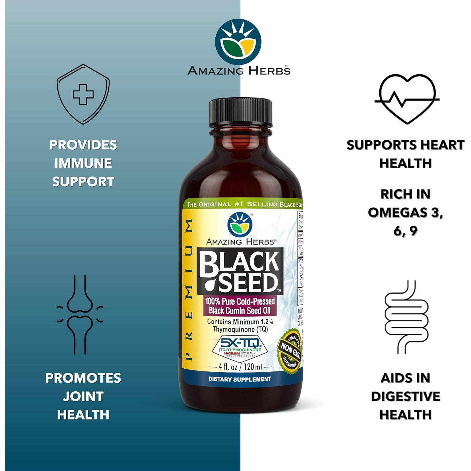 Amazing Herbs Premium Black Seed Oil-N101 Nutrition