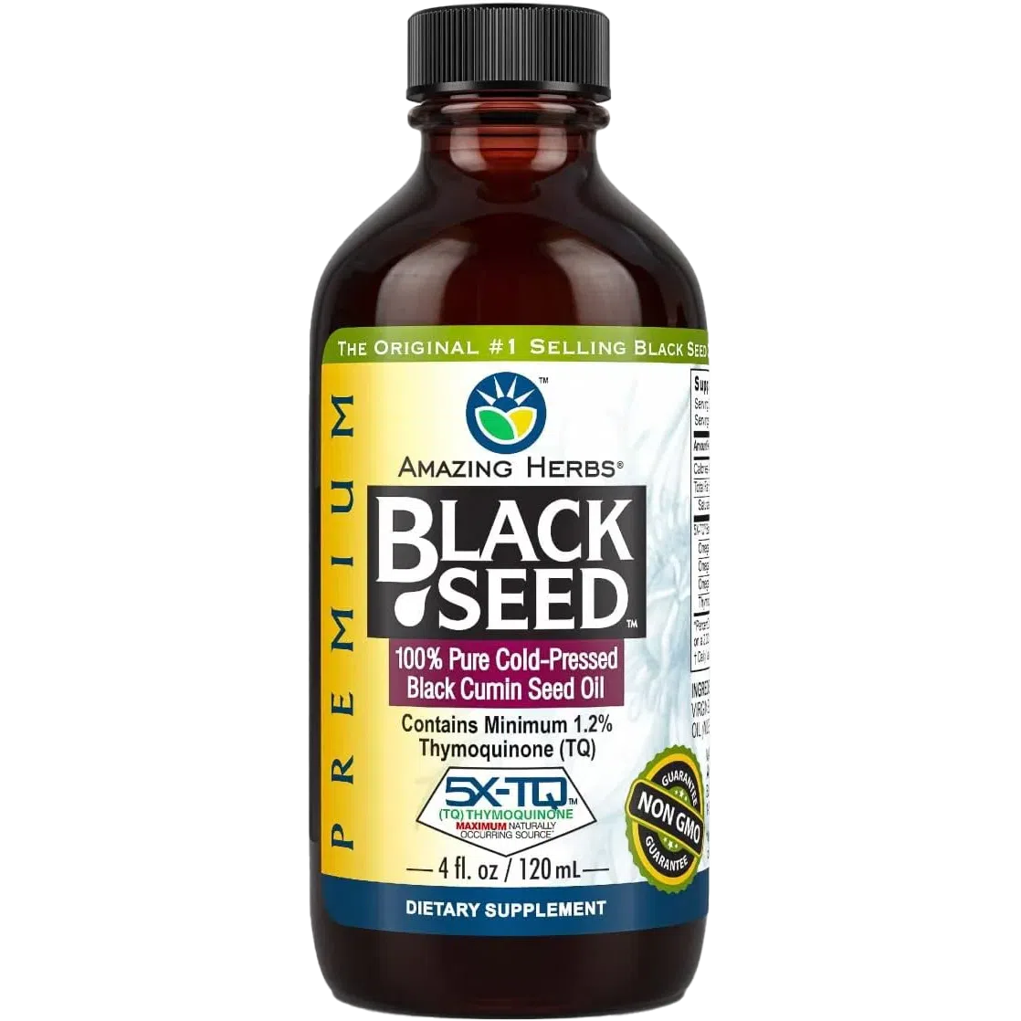 Amazing Herbs Premium Black Seed Oil-4 fl oz (120 mL)-N101 Nutrition