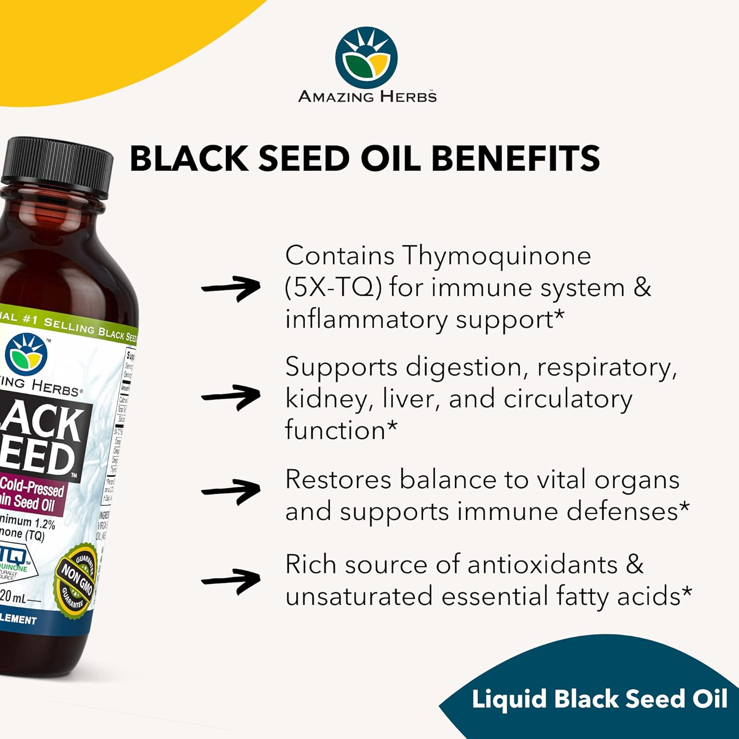 Amazing Herbs Premium Black Seed Oil-N101 Nutrition