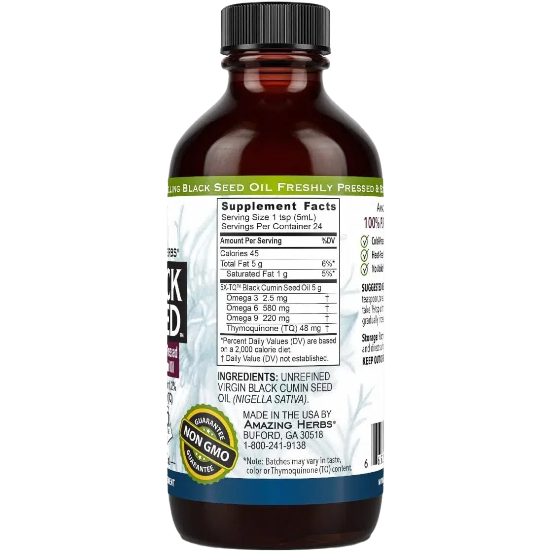 Amazing Herbs Premium Black Seed Oil-N101 Nutrition