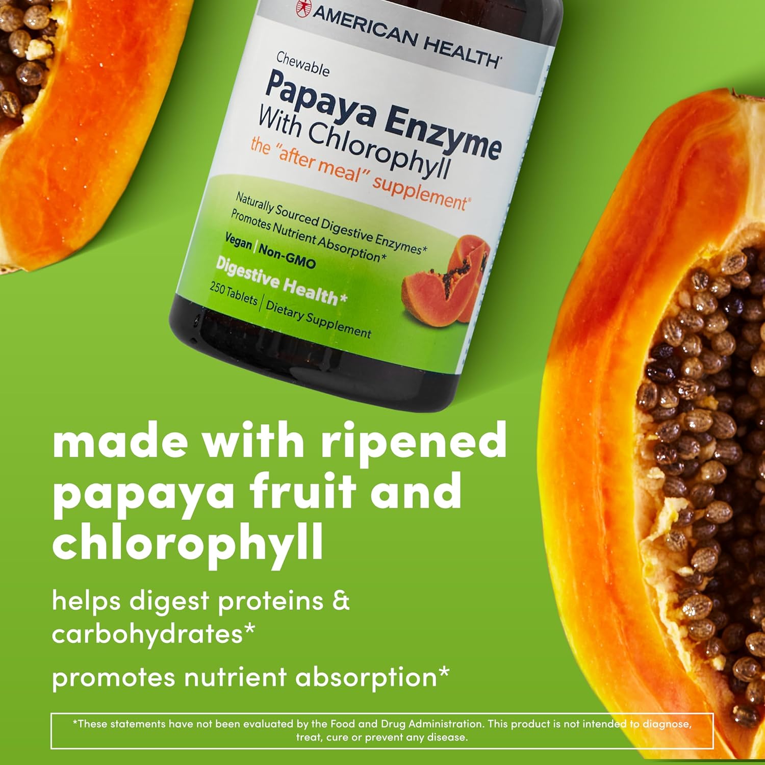 American Health Papaya Enzyme with Chlorophyll-N101 Nutrition