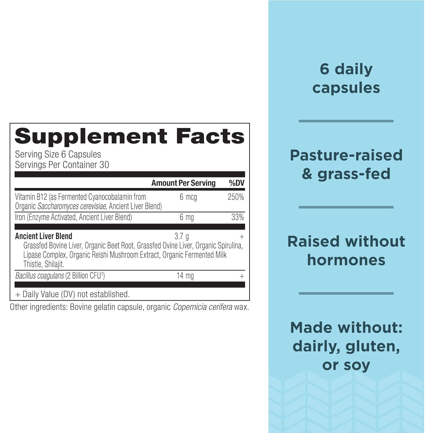 Ancient Nutrition Grass-Fed Liver-N101 Nutrition