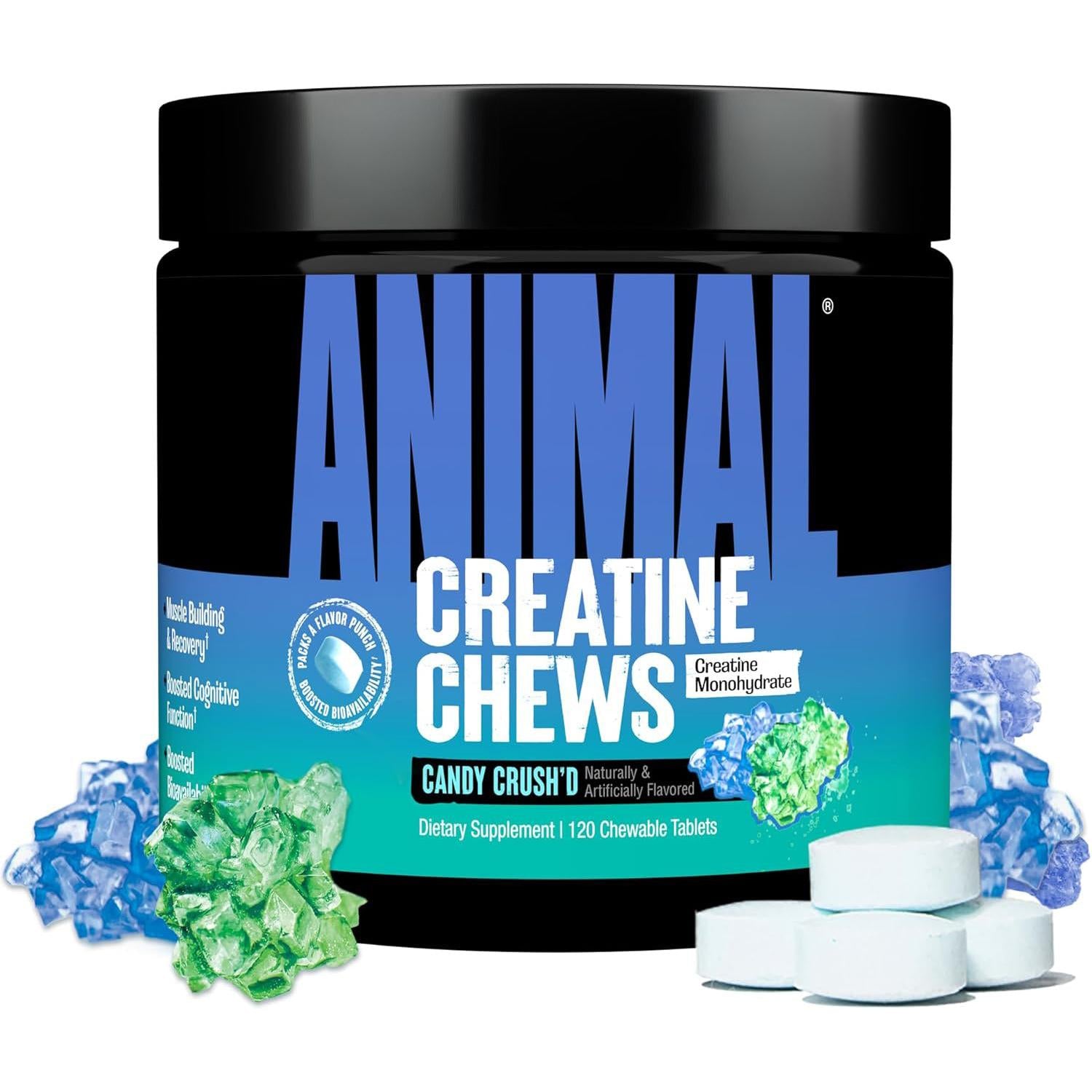Animal Creatine Chews-120 chewable tablets-Candy Crush'd-N101 Nutrition