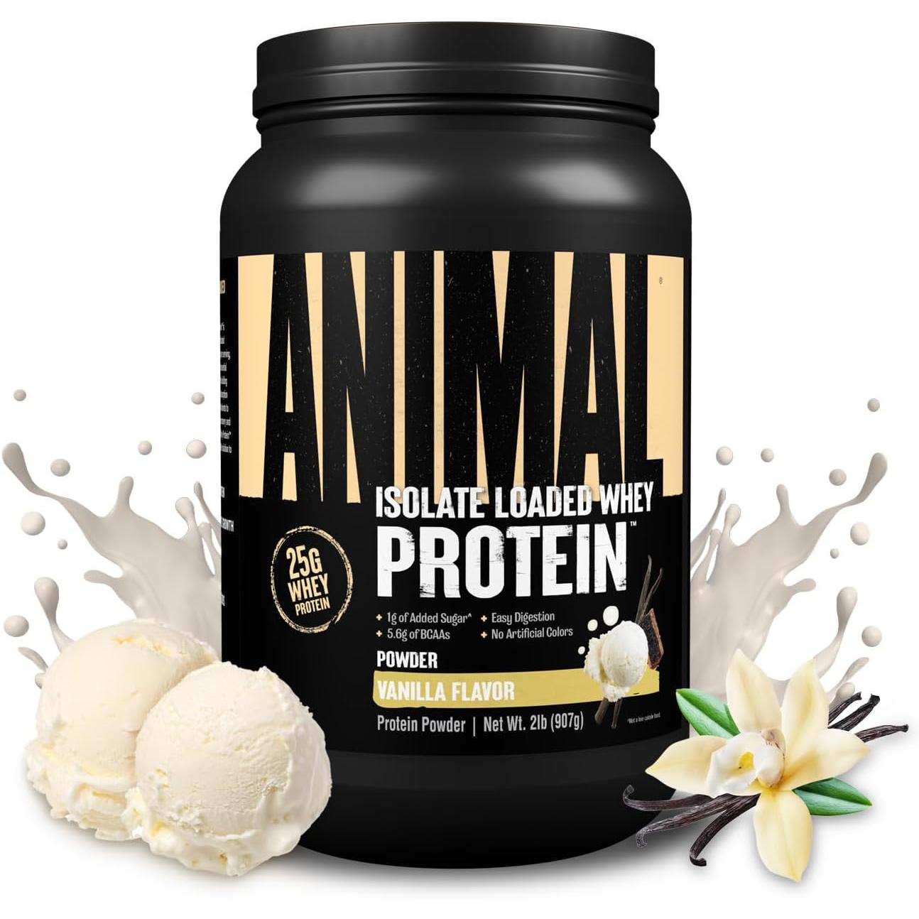 Animal Isolate Loaded Whey Protein-2 lbs-Vanilla-N101 Nutrition