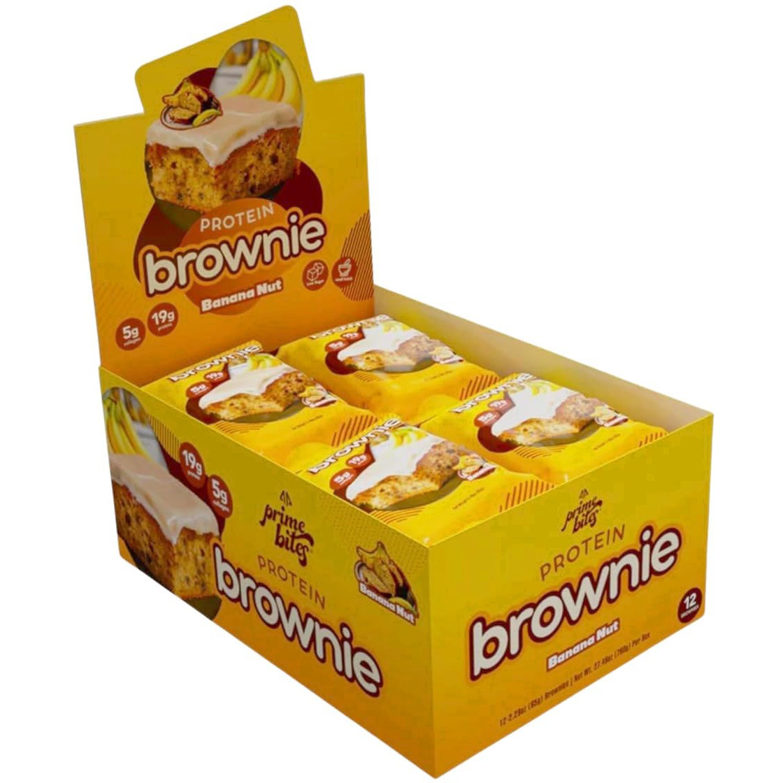 AP Prime Bites Protein Brownies-Box (12 Brownies)-Banana Nut-N101 Nutrition