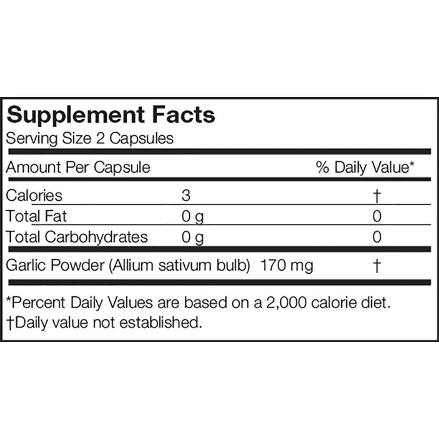 Arizona Natural Allirich™ Odorless Garlic-N101 Nutrition