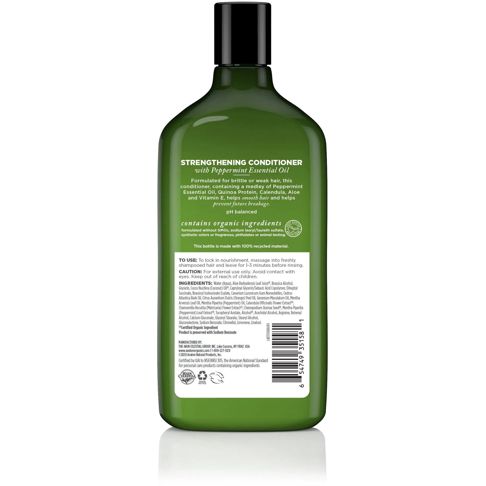 Avalon Organics Strengthening Peppermint Conditioner-N101 Nutrition