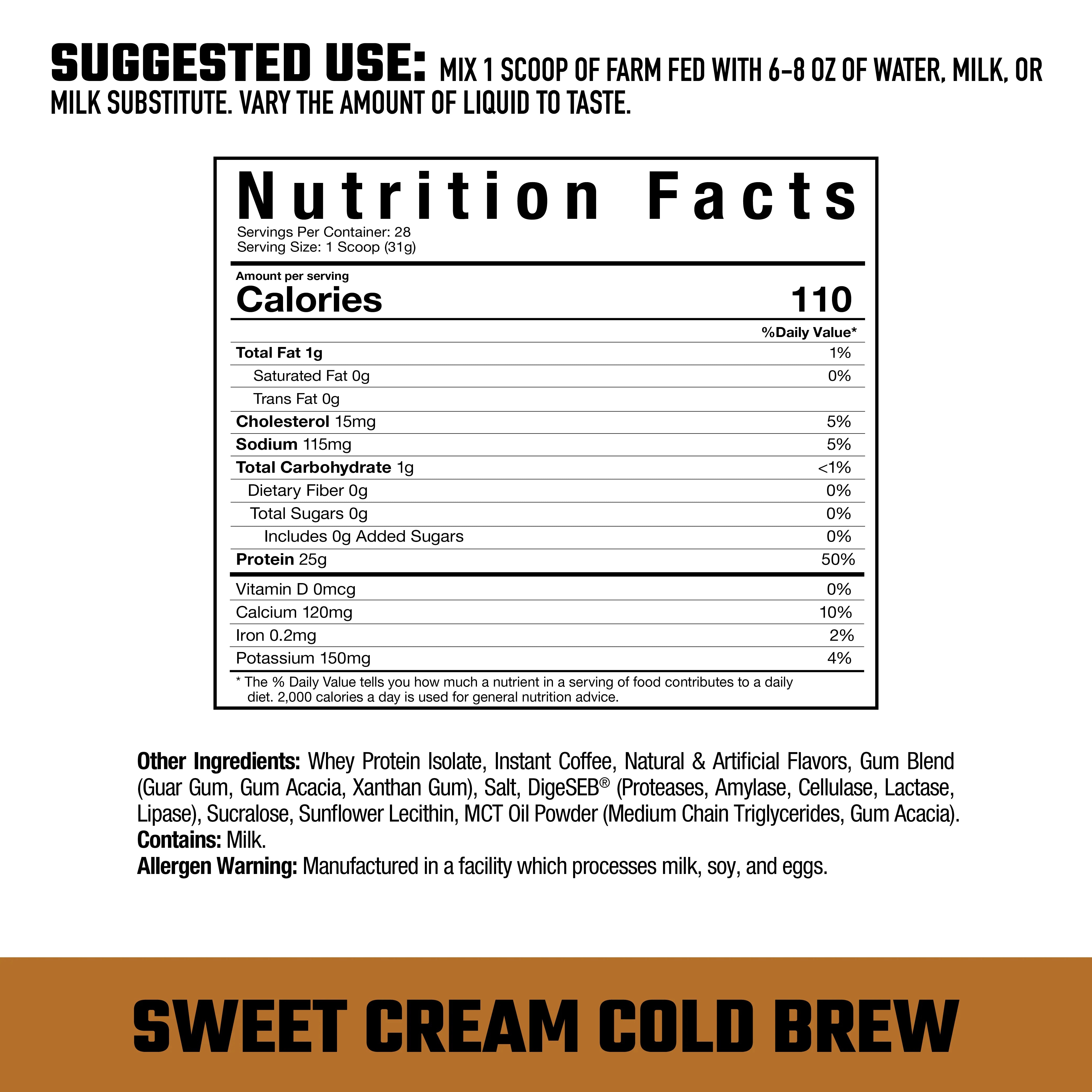 Axe & Sledge FARM FED 100% Whey Protein Isolate-N101 Nutrition