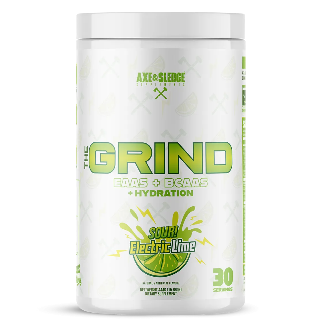 Axe & Sledge The Grind-30 servings-Sour Electric Lime-N101 Nutrition