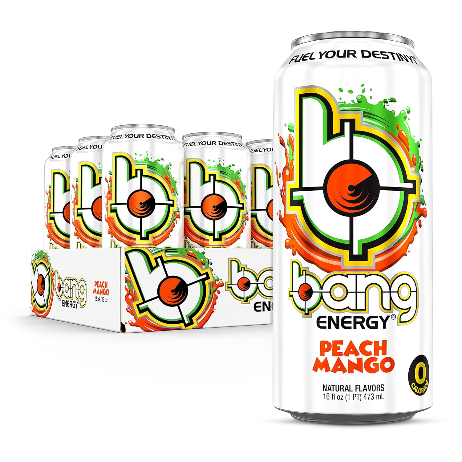 Bang Energy Drink-Case (12 cans)-Peach Mango-N101 Nutrition