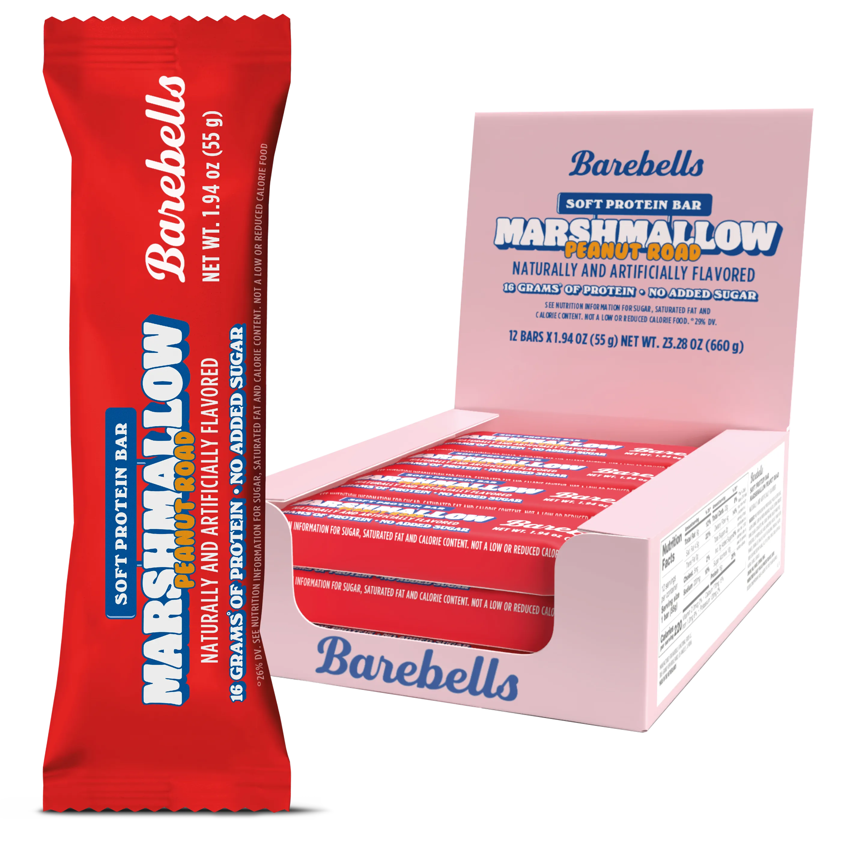 Barebells Soft Protein Bars-Box (12 bars)-Marshmallow Peanut Road-N101 Nutrition