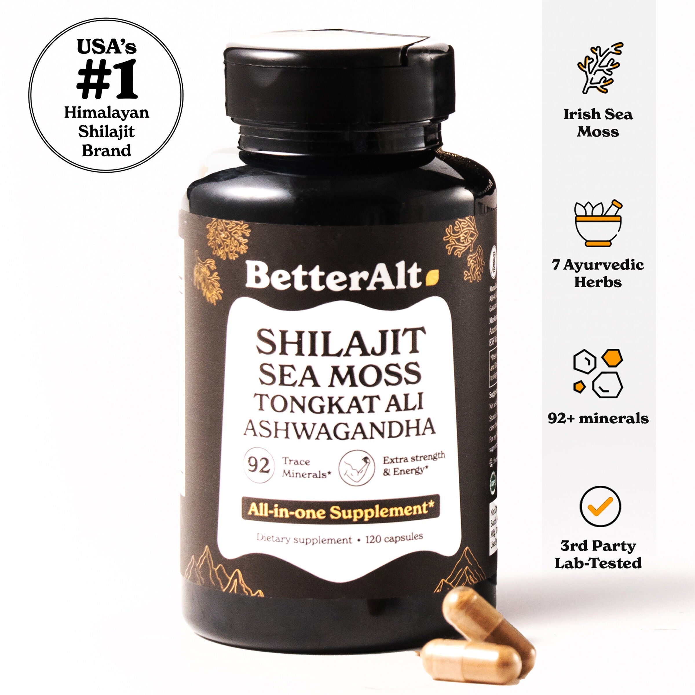 BetterAlt Shilajit Sea Moss-N101 Nutrition