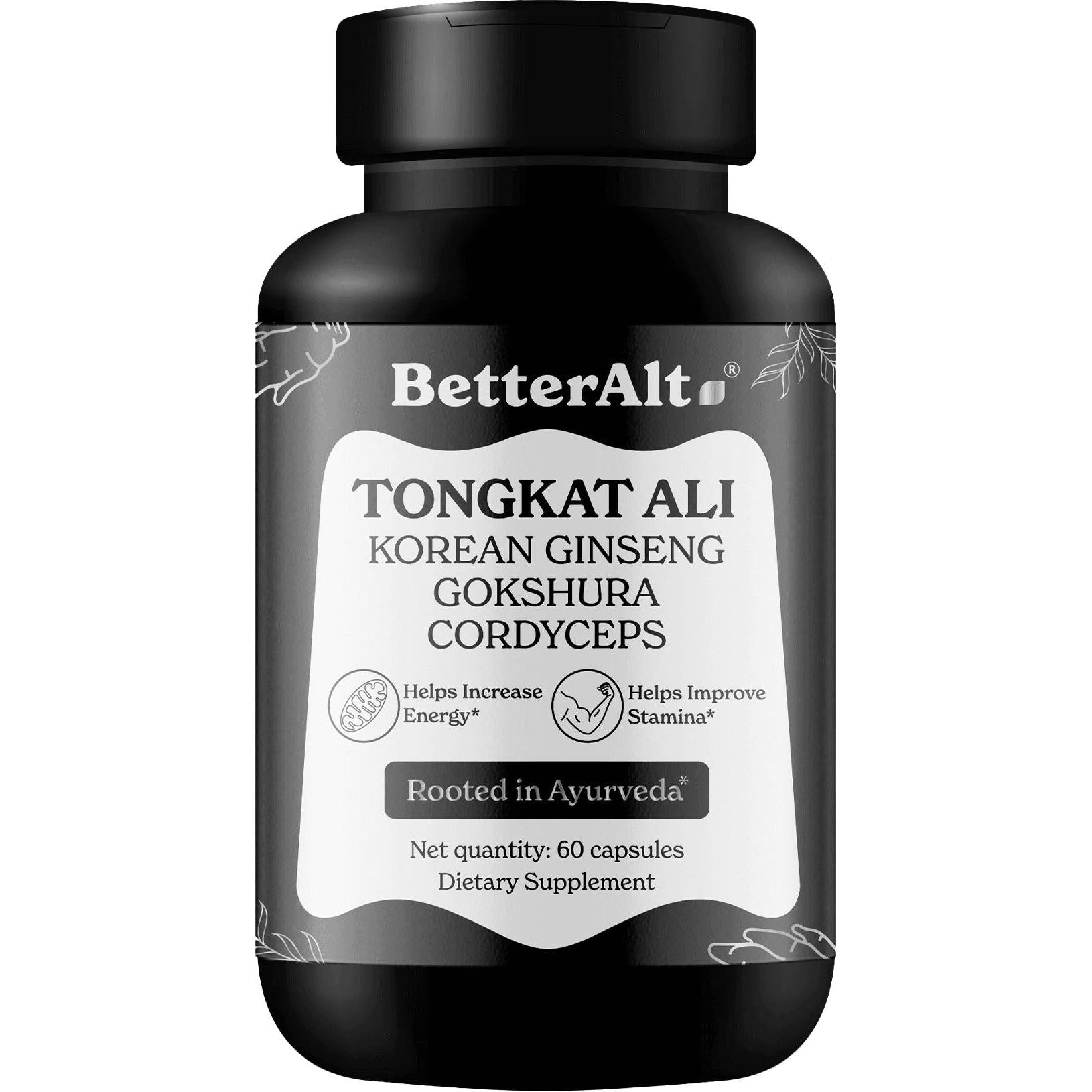 BetterAlt Tongkat Ali-60 capsules-N101 Nutrition