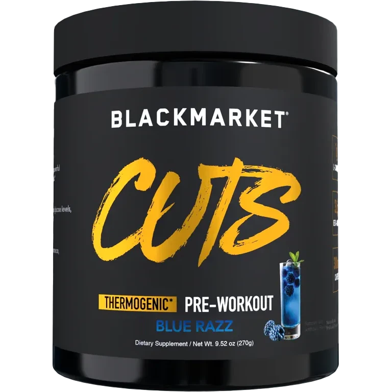 BlackMarket CUTS-30 servings-Blue Razz-N101 Nutrition