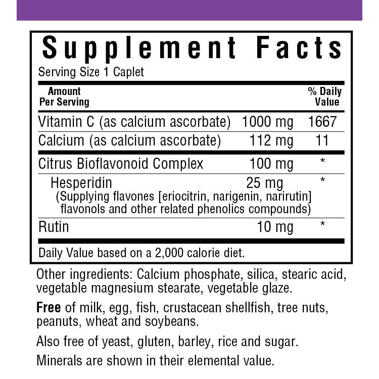 Bluebonnet Buffered Vitamin C-1000 mg-N101 Nutrition