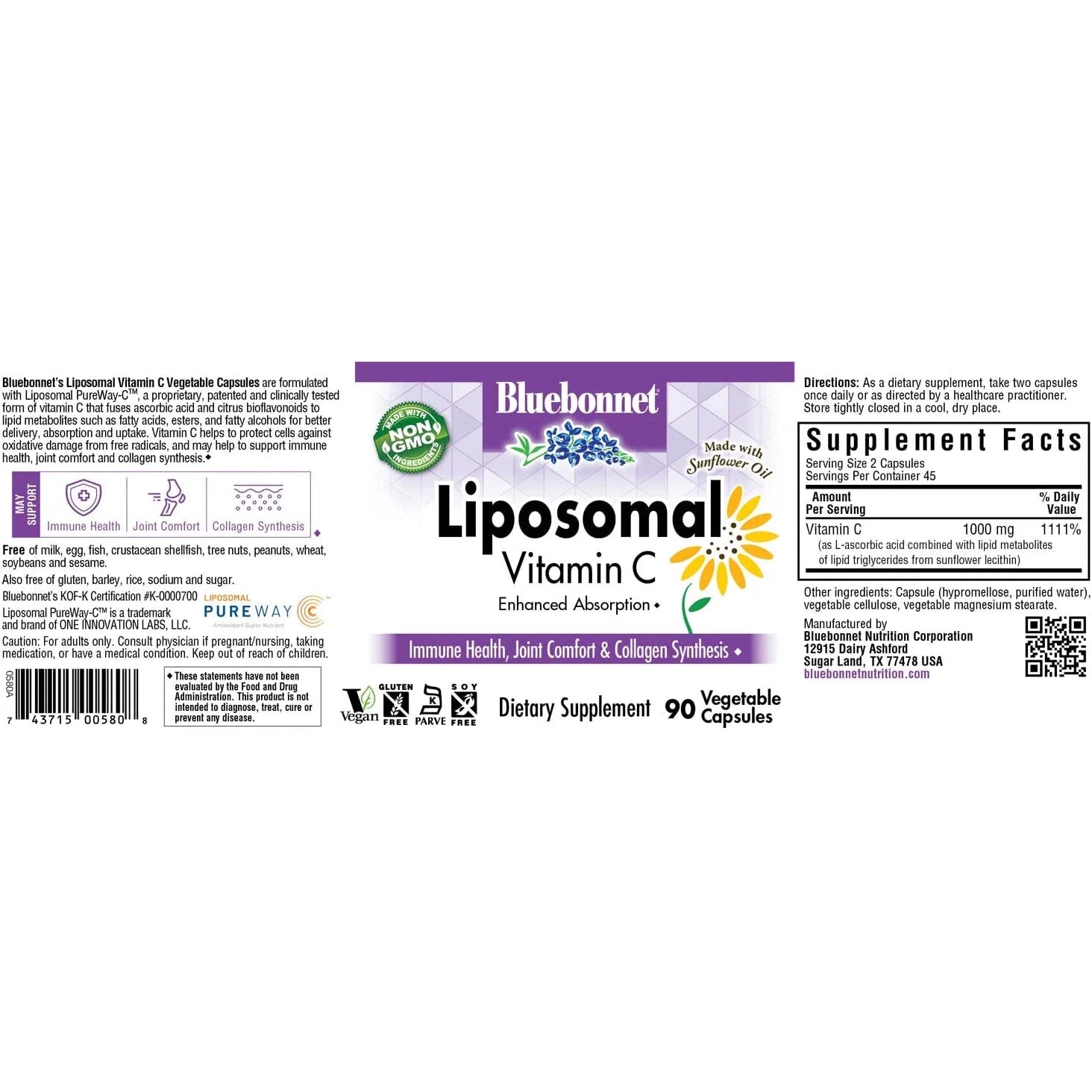 Bluebonnet Liposomal Vitamin C-N101 Nutrition