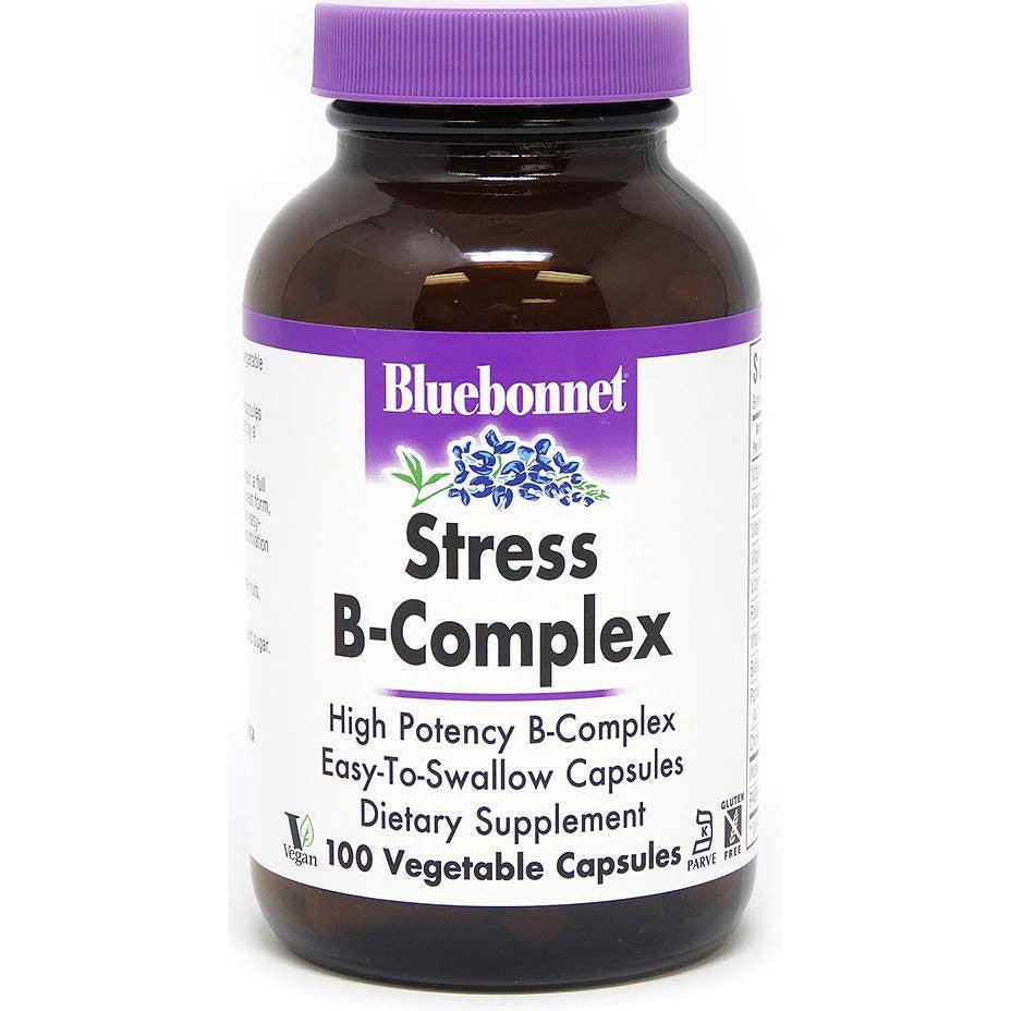 Bluebonnet Stress B-Complex-100 vegetable capsules-N101 Nutrition