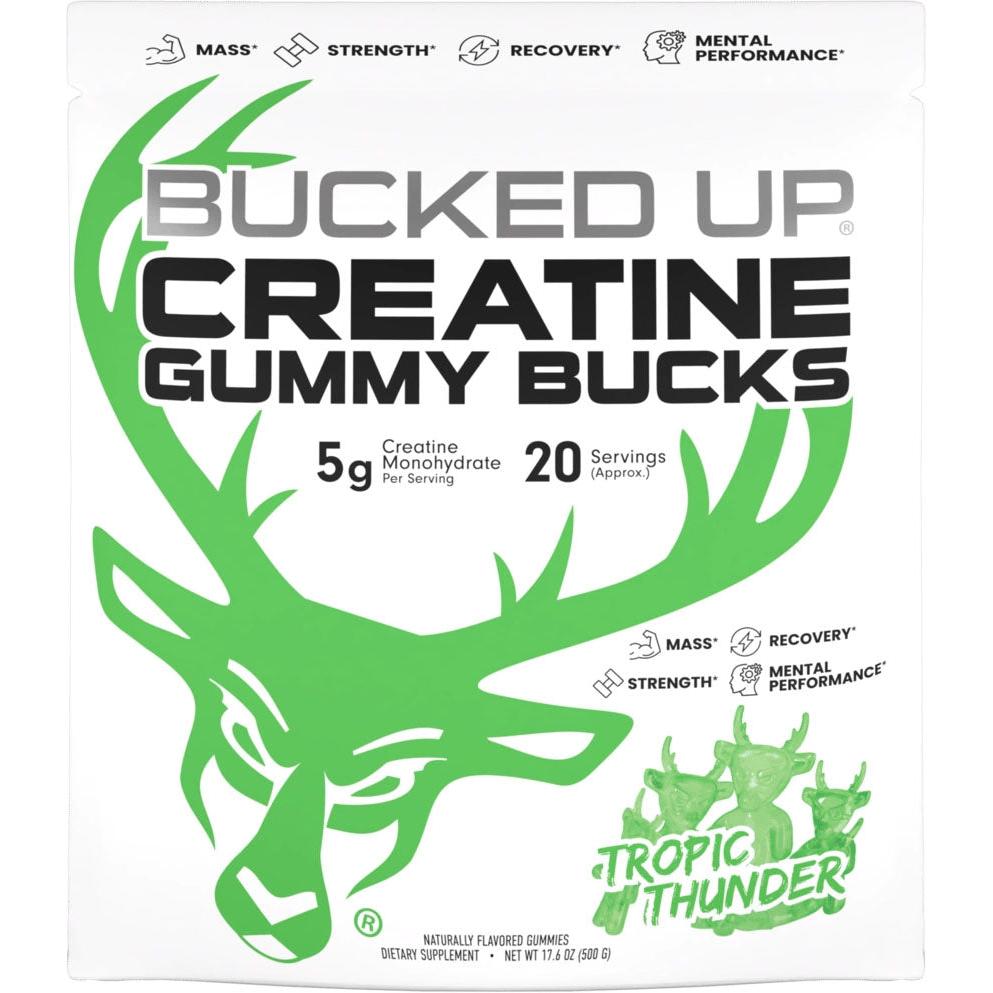 Bucked Up Creatine Gummy Bucks (New & Improved)-20 servings-Tropic Thunder-N101 Nutrition