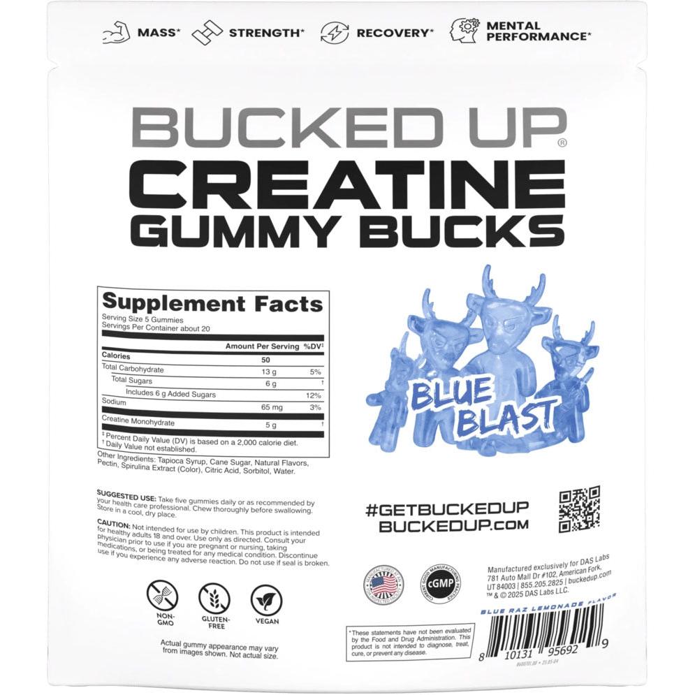 Bucked Up Creatine Gummy Bucks (New & Improved)-N101 Nutrition
