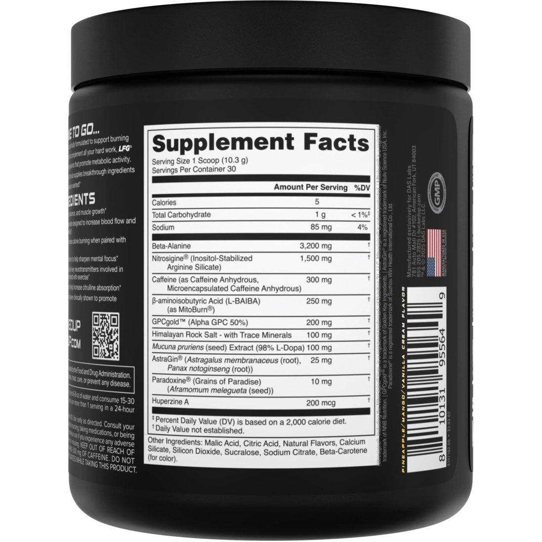 Bucked Up LFG Burn-N101 Nutrition