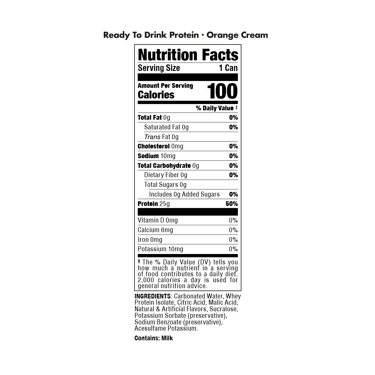 Bucked Up Lightly Carbonated Protein RTD-N101 Nutrition