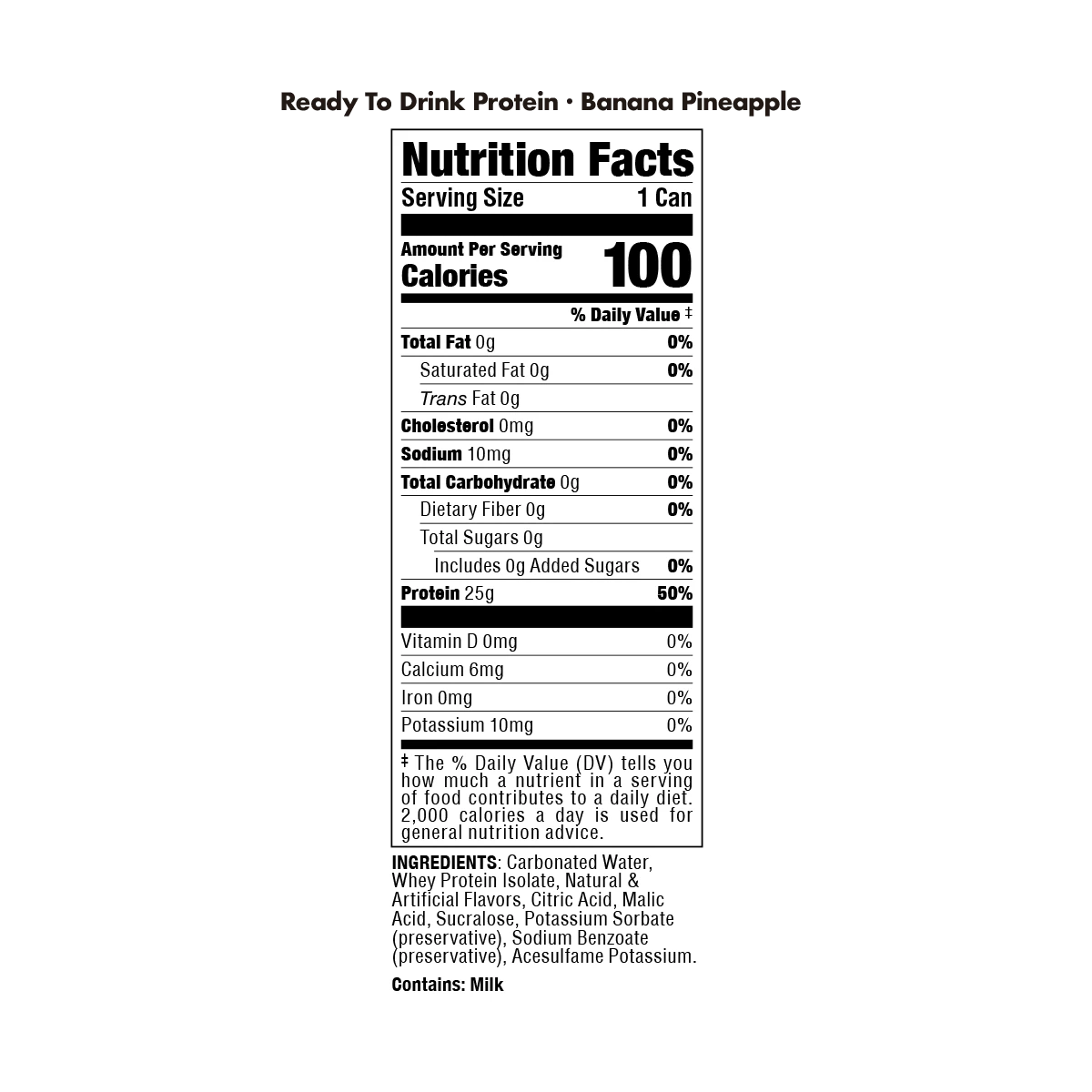 Bucked Up Lightly Carbonated Protein RTD-N101 Nutrition