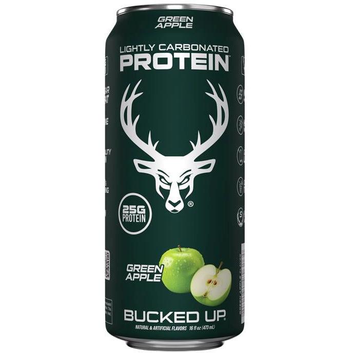Bucked Up Lightly Carbonated Protein RTD-Case (12 cans)-Green Apple-N101 Nutrition