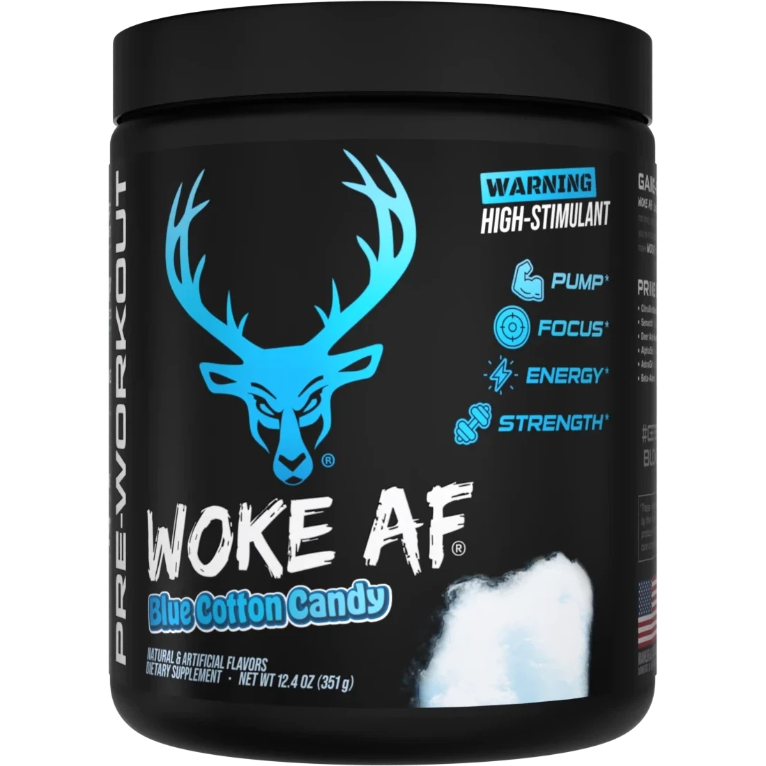 Bucked Up WOKE AF-30 servings-Blue Cotton Candy-N101 Nutrition