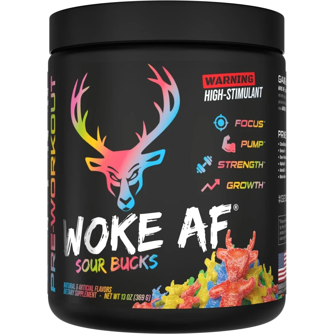Bucked Up WOKE AF-30 servings-Sour Bucks-N101 Nutrition