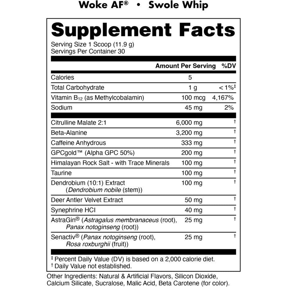 Bucked Up WOKE AF-N101 Nutrition