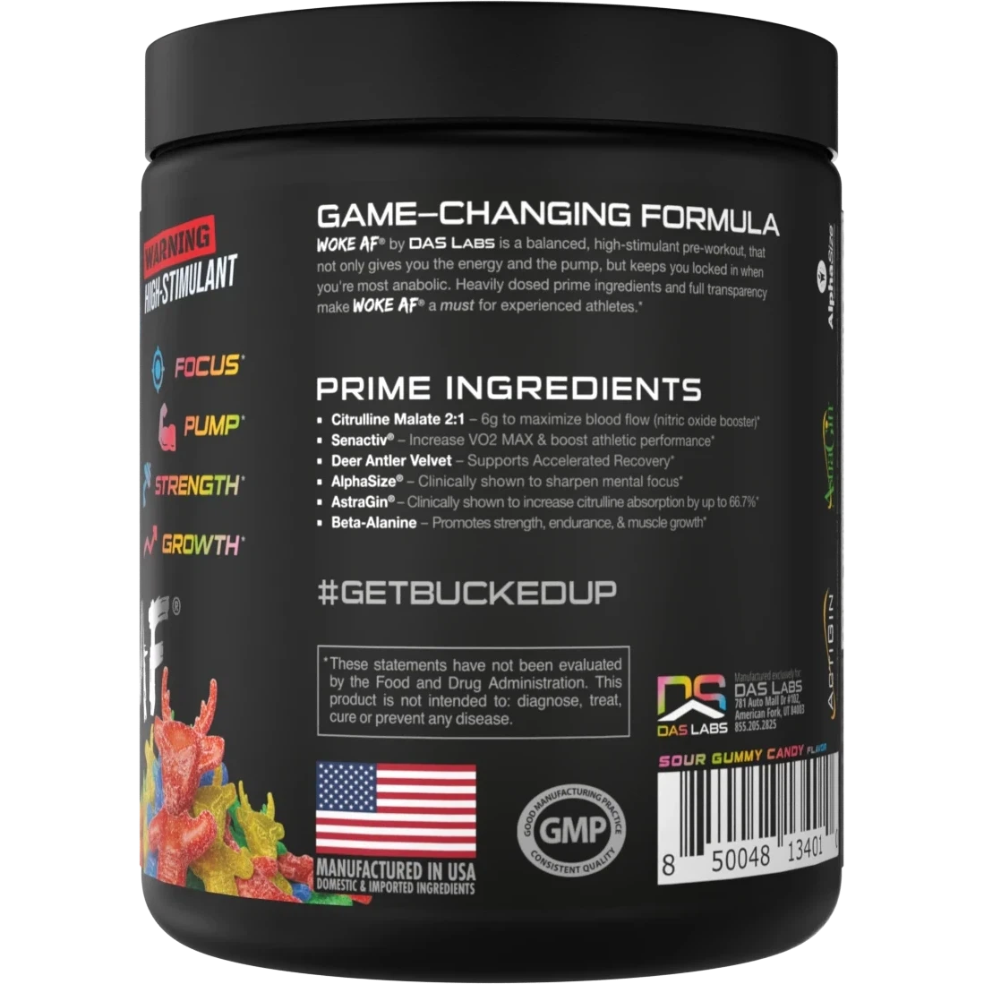 Bucked Up WOKE AF-N101 Nutrition