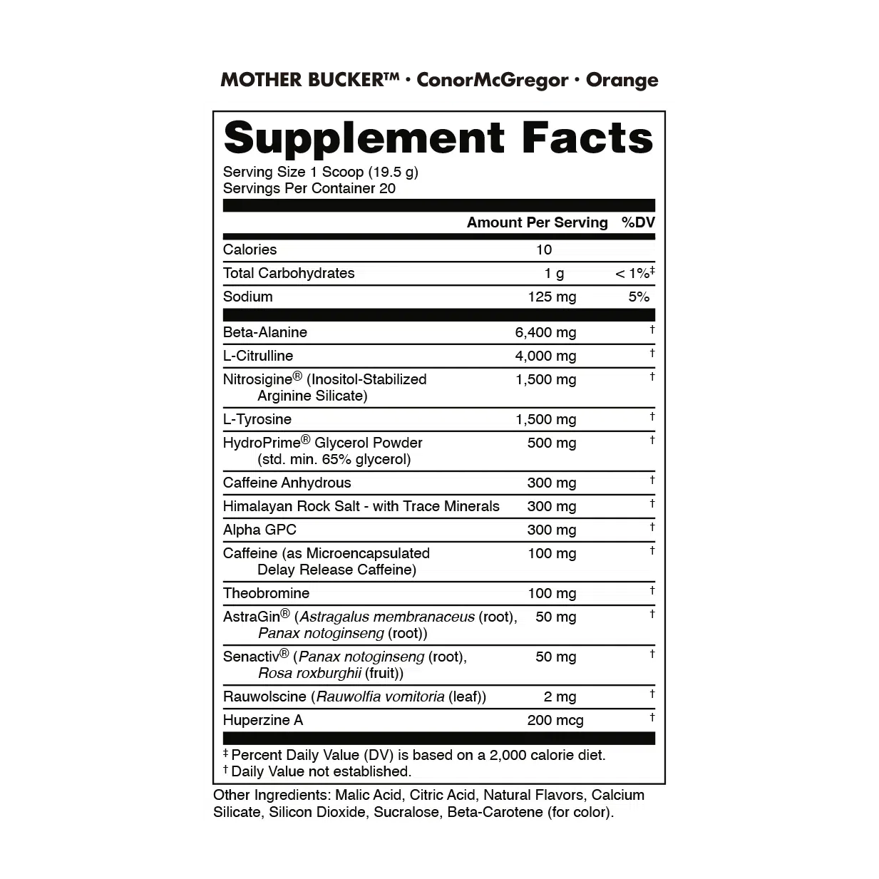 Bucked Up x Conor McGregor Mother Bucker-N101 Nutrition