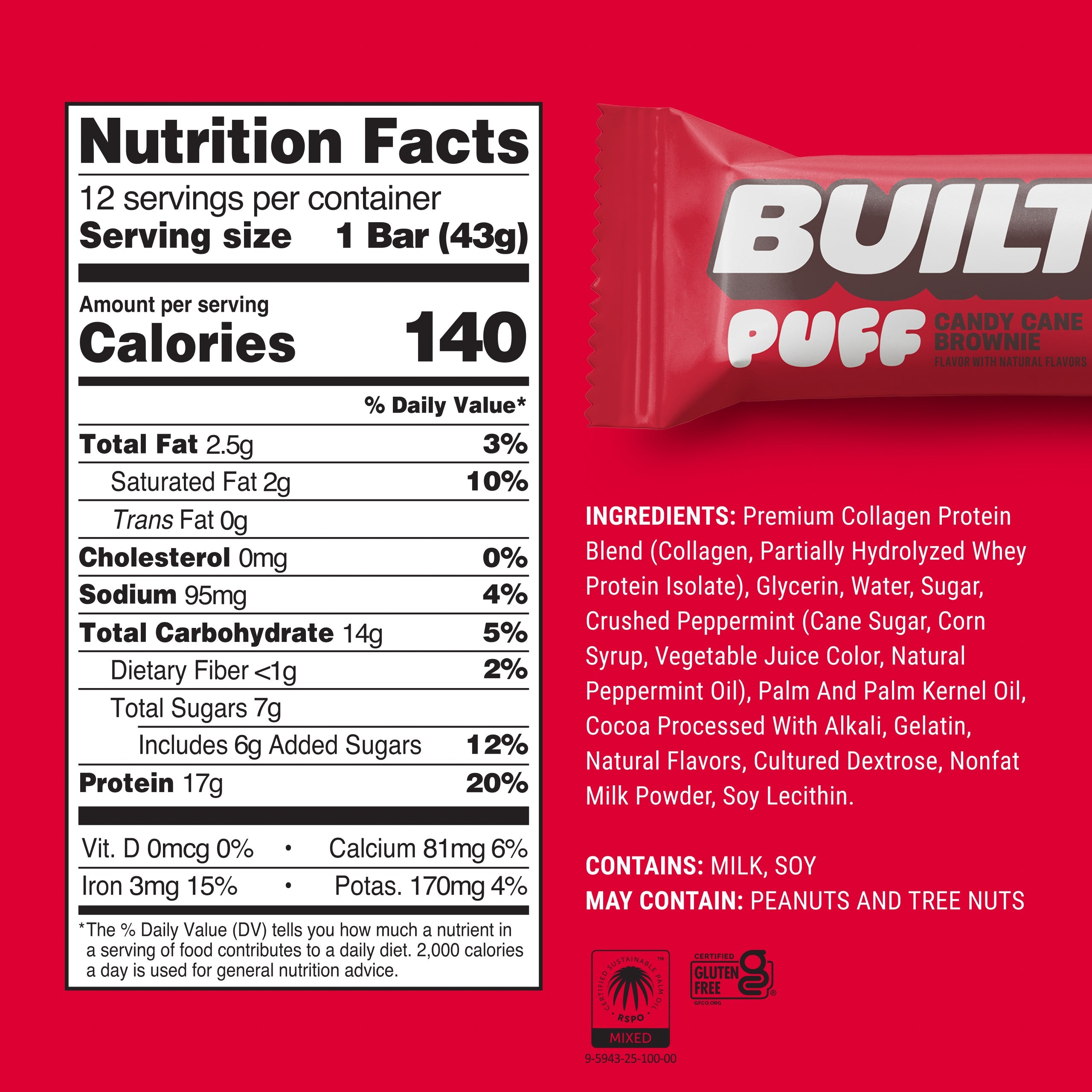 BUILT Puff Bar-N101 Nutrition