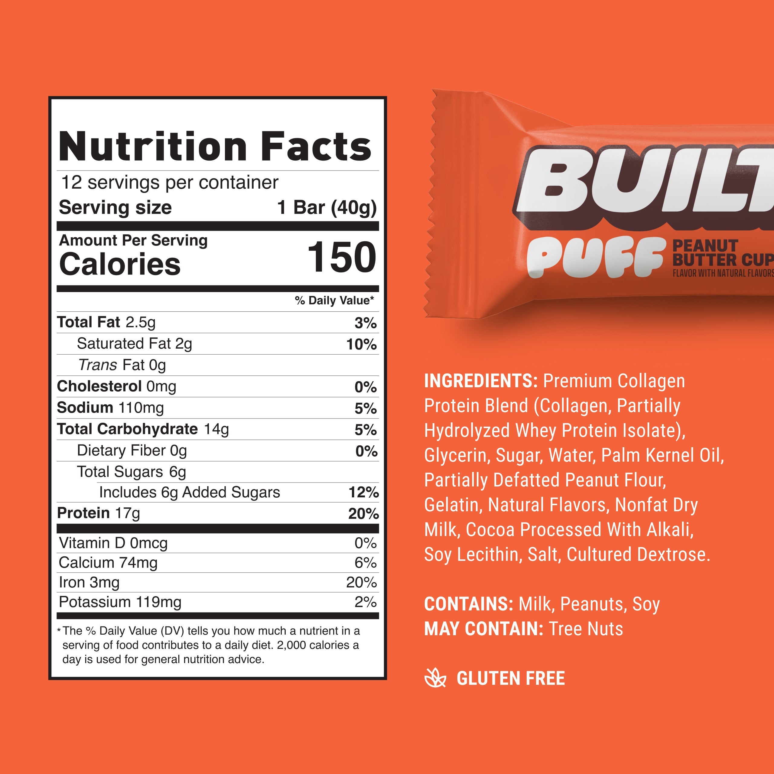 BUILT Puff Bar-N101 Nutrition