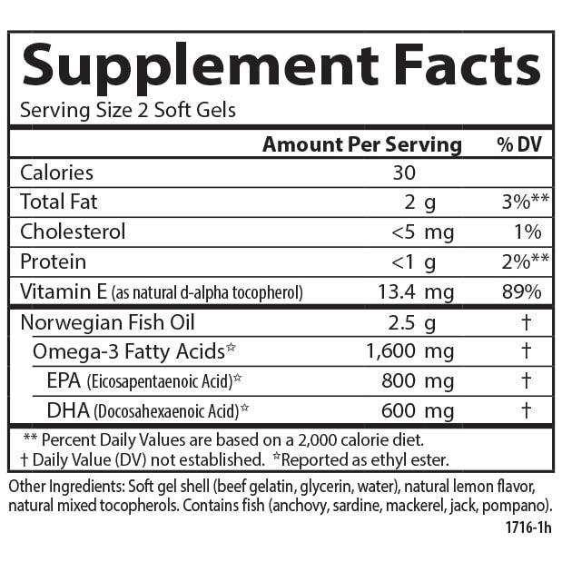 Carlson Elite Omega-3 Gems-N101 Nutrition