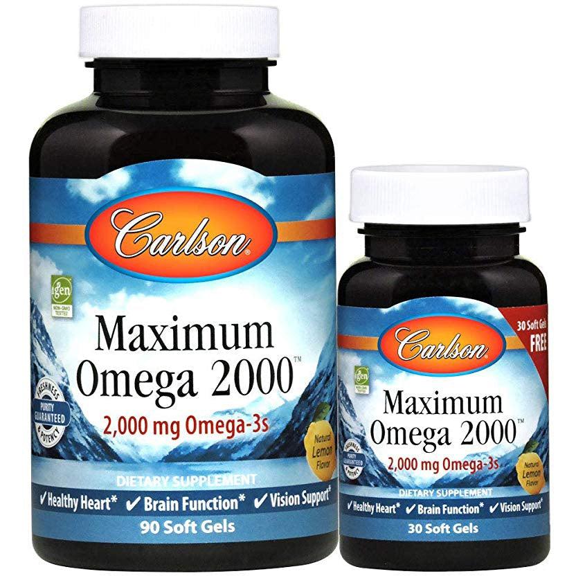 Carlson Maximum Omega 2000-90 + 30 FREE softgels-N101 Nutrition
