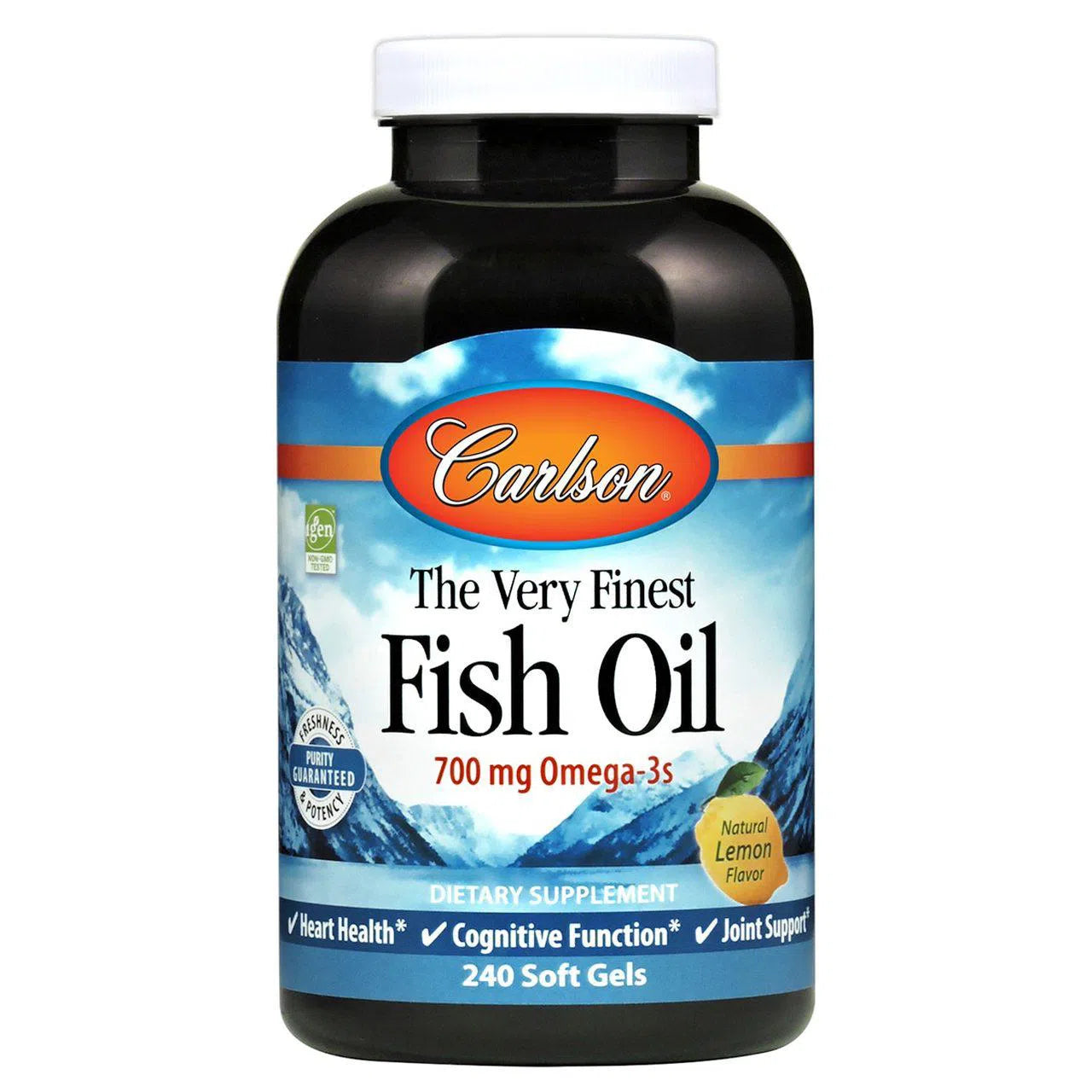 Carlson The Very Finest Fish Oil-240 softgels-Lemon-N101 Nutrition