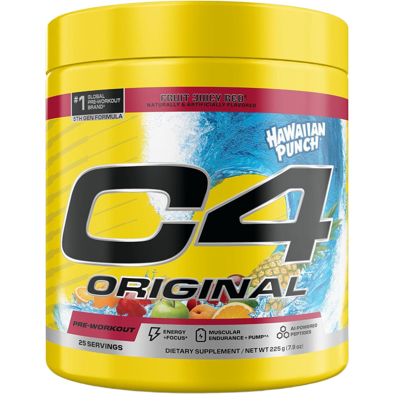 Cellucor C4 Original Pre-Workout-30 servings-Hawaiian Punch® Fruit Juicy Red-N101 Nutrition
