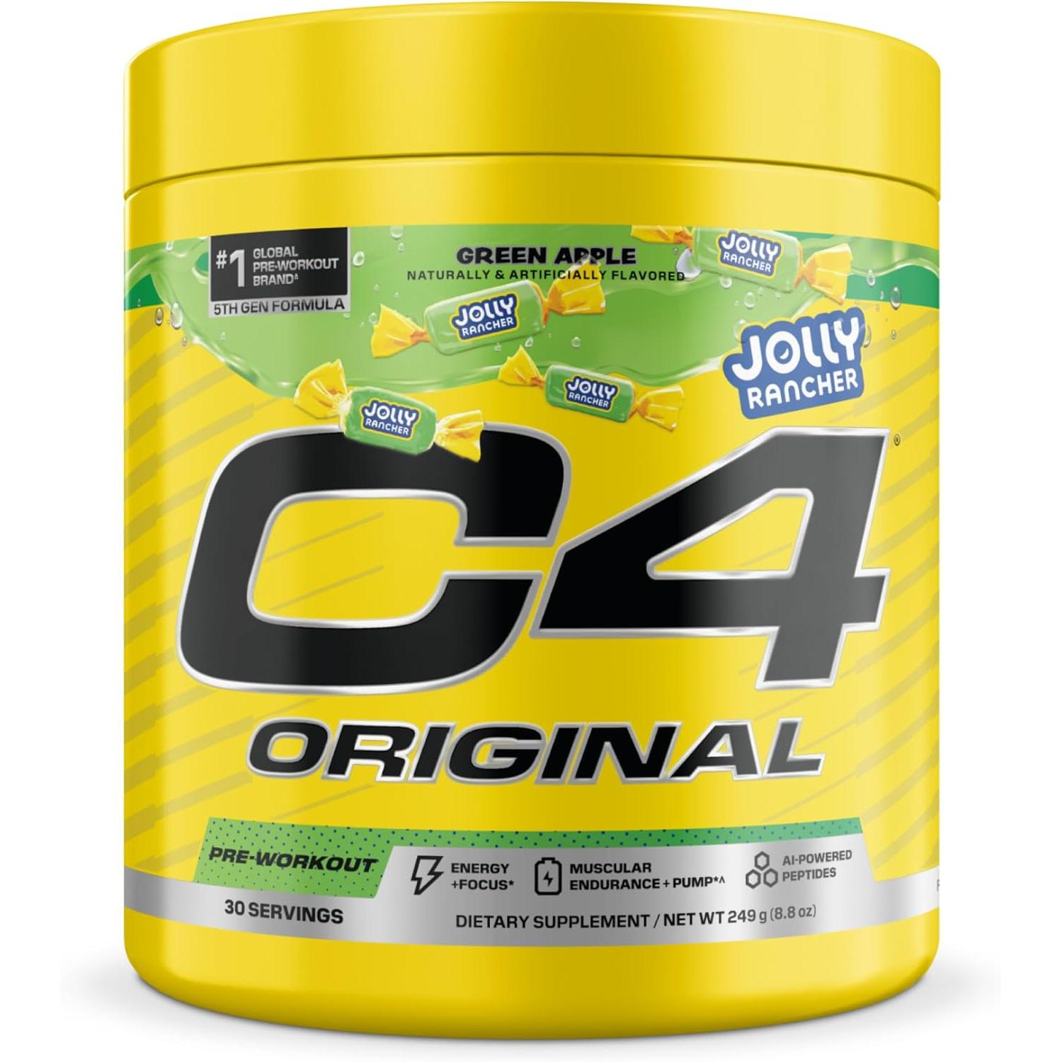 Cellucor C4 Original Pre-Workout-30 servings-Jolly Rancher® Green Apple-N101 Nutrition