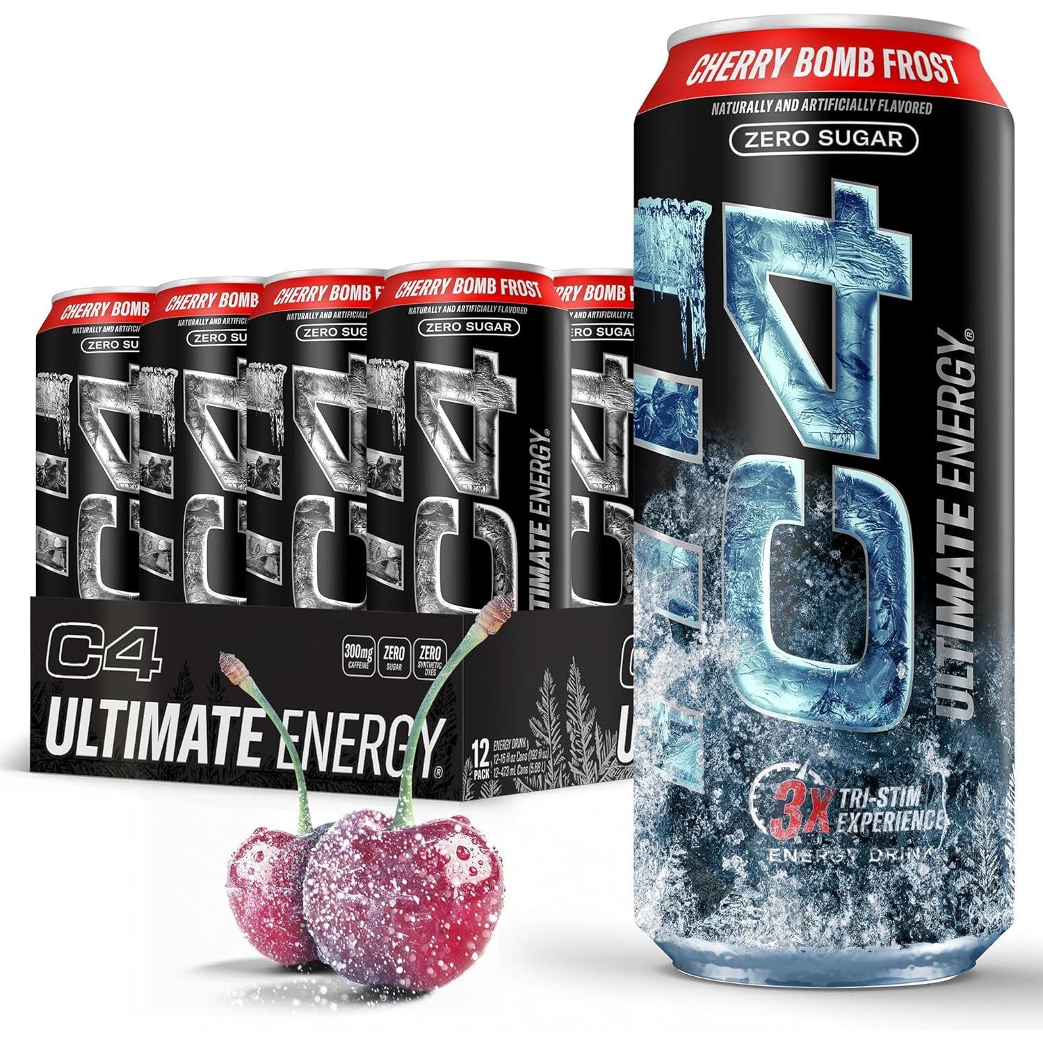 Cellucor C4 Ultimate Energy Drink (Carbonated)-Case (12 cans)-Cherry Bomb Frost-N101 Nutrition