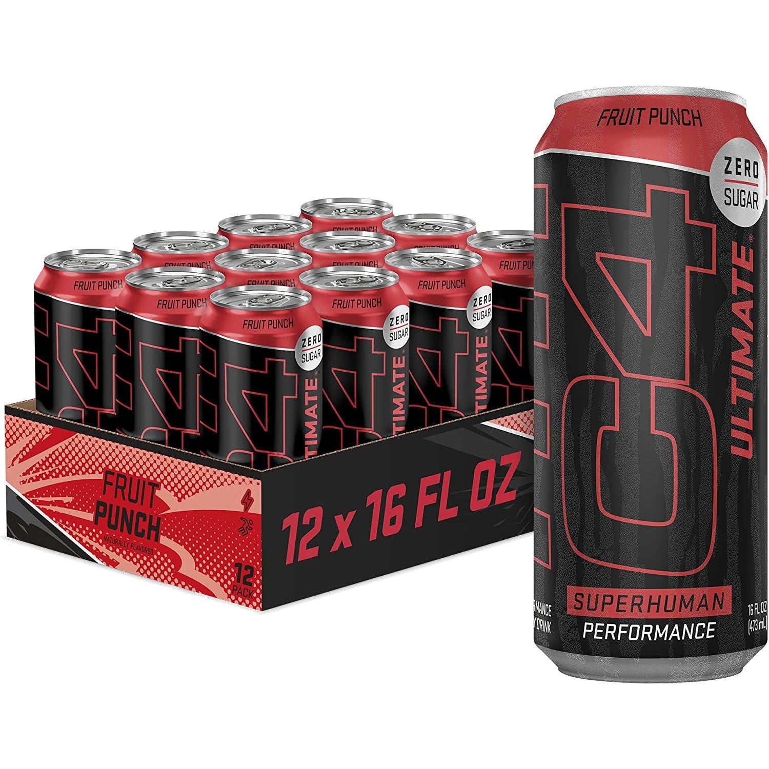 Cellucor C4 Ultimate Energy Drink (Carbonated)-Case (12 cans)-Fruit Punch-N101 Nutrition