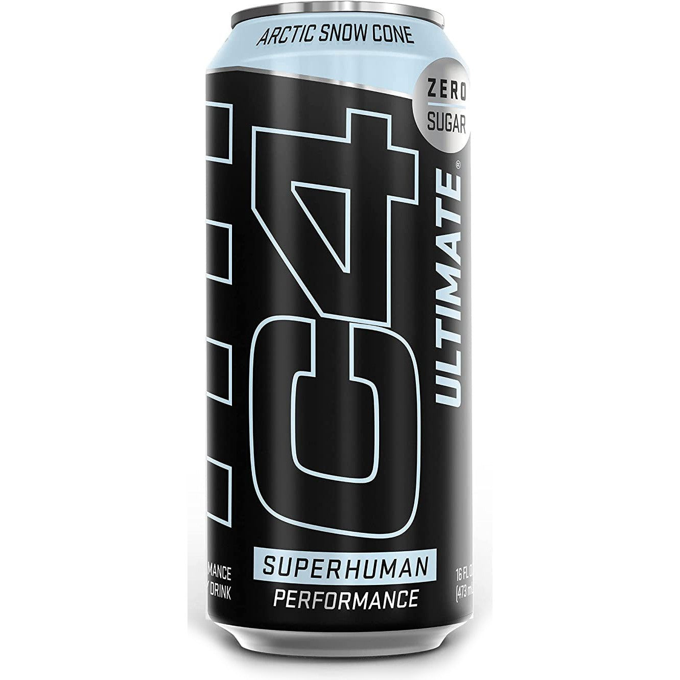 Cellucor C4 Ultimate Energy Drink (Carbonated)-Single 16 fl oz (473 mL)-Arctic Snow Cone-N101 Nutrition