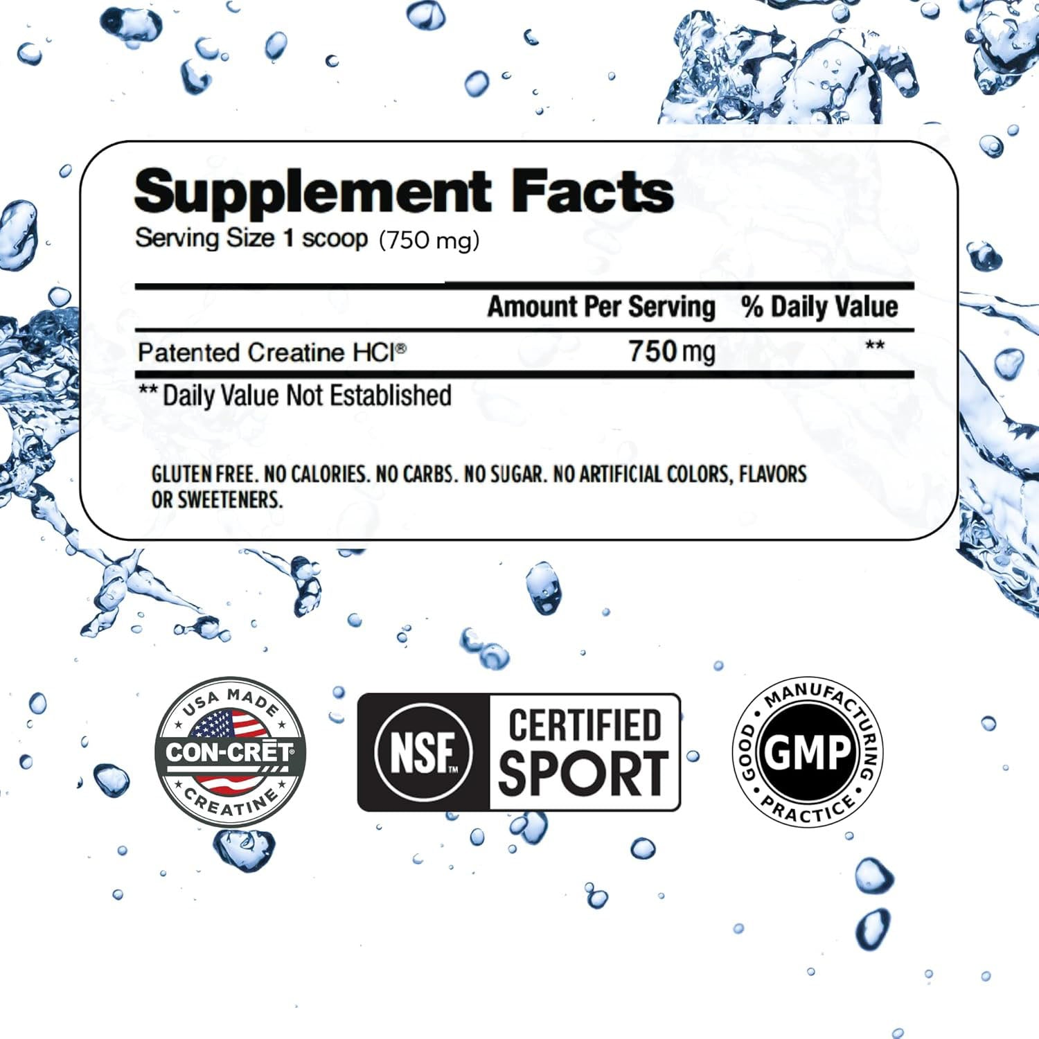 CON-CRET Patented Creatine HCl Powder-N101 Nutrition