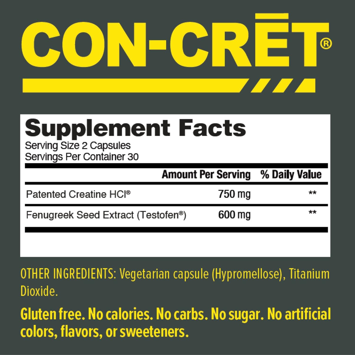 CON-CRET + TEST-N101 Nutrition