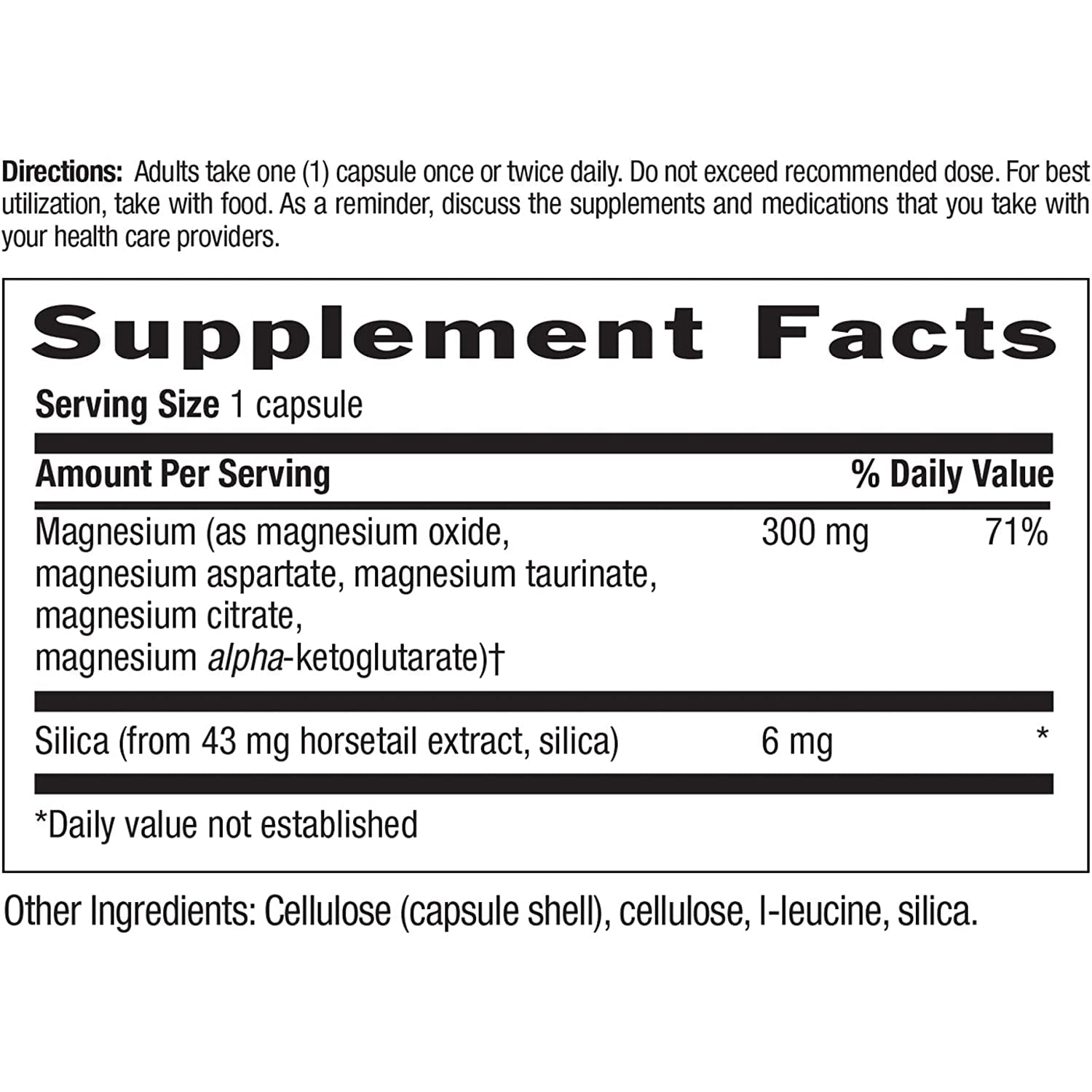 Country Life Target-Mins Magnesium Caps with Silica 300 mg-N101 Nutrition