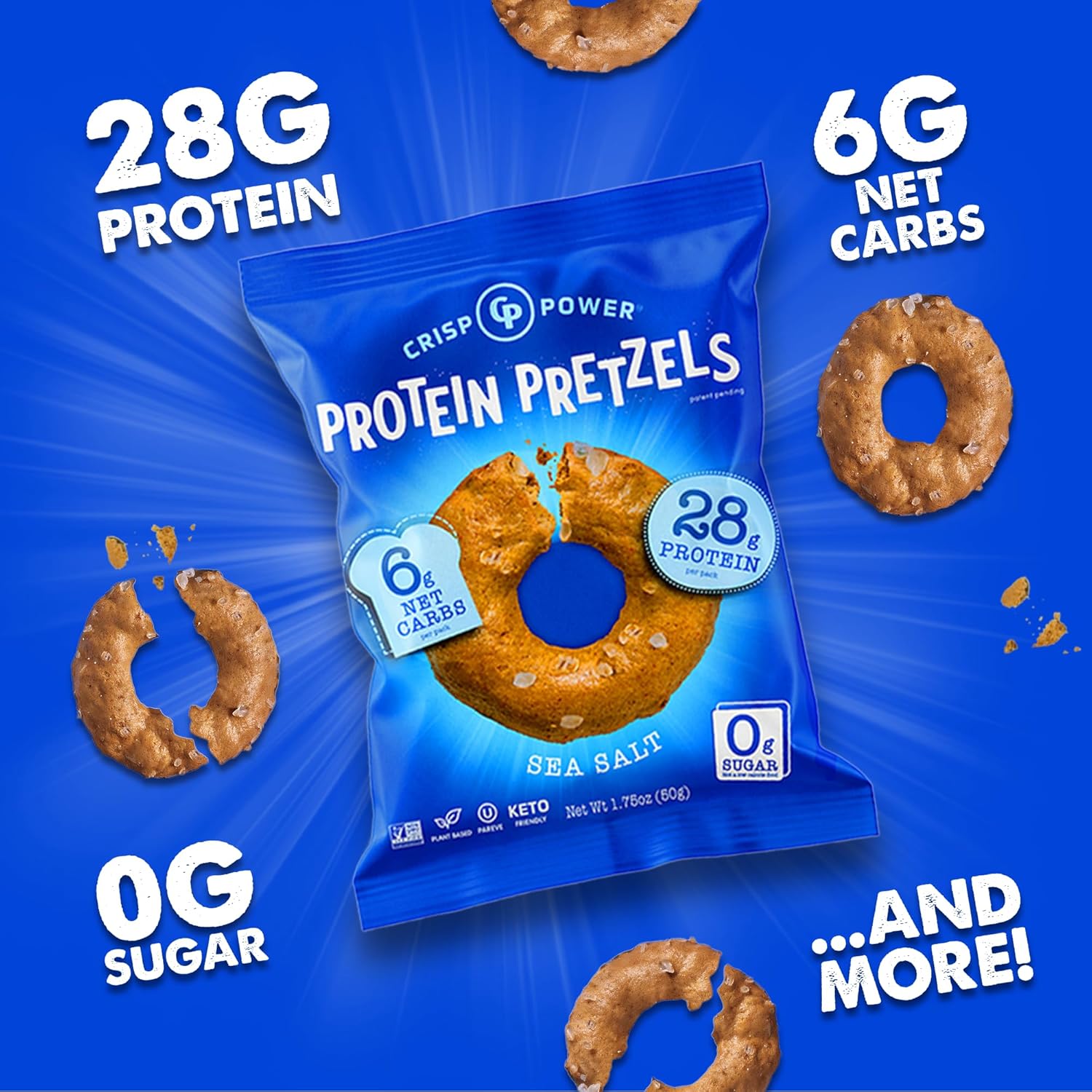 Crisp Power Protein Pretzels-N101 Nutrition
